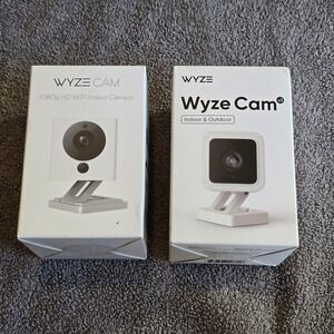 Wyze Cam V2 and V3 Bundle Smart Home Security Camera 1080p HD White New Wifi
